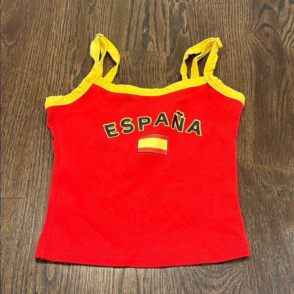 Edikted Red and Yellow España Tank Top